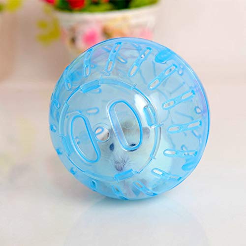 WMPRTT Hamster Balle d'exercice en Plastique Petit Animal De Compagnie Gerbille Jouet Activité De Course Mini Balle Couleurs Assorties, 12 cm 13 cm (12cm,Blue) Cover