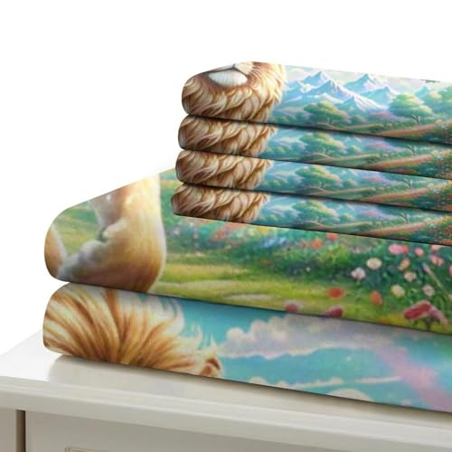 Housse de couette lion 140x200cm en microfibre douce et finitions premium - 6