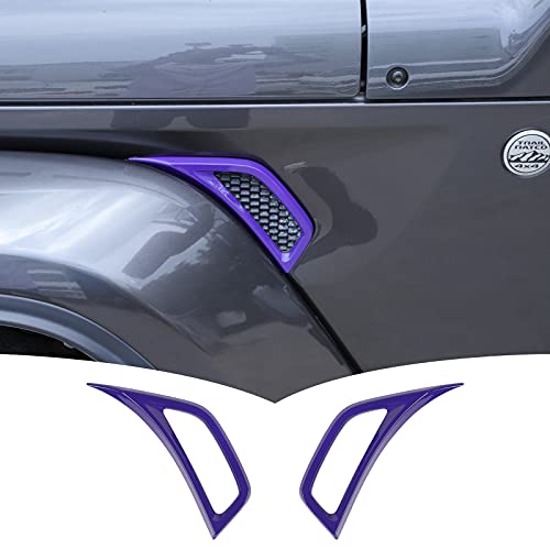Voodonala Wheel Eyebrow Side Air Conditioning Vent Decoration Cover Trim for Jeep Wrangler JL JLU Gladiator JT 2018-2021(2pcs/Set,Pruple)