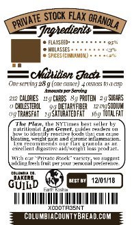 Flax Granola - Plain - The Plan Friendly, Gluten Free - 42 oz