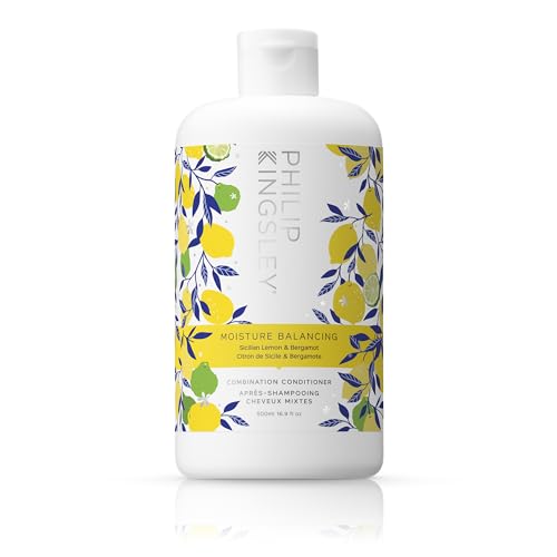 Philip Kingsley | Sicilian Lemon and Bergamot Moisture Balancing Combination Conditioner | Restore Shine, Softness and Hydration | Nourishing Hydration and Moisturizing for Dry Hair | 500ml
