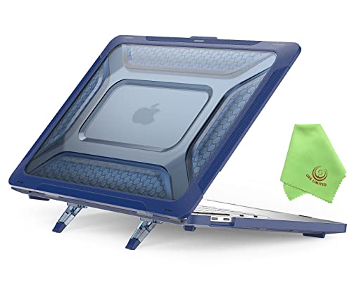 UESWILL Foldable Kickstand Case for MacBook Pro 13 inch 2025-2016 Release A2338 M2 M1 A2289 A2251 A2159 A1989 A1706 A1708 with USB-C