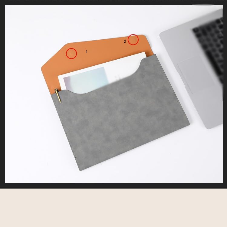 Porte-documents de bureau argenté JFDBGU pour ranger son ordinateur - 6