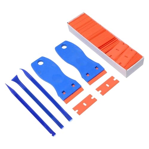 wqibq Rascador de etiquetas | Rascador de pegamento de, herramienta de limpieza inoxidable con mango ergonómico para pintura de coche y cuidado de la carrocería