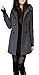 Produktbild ClairSue Damen Winter Herbst Mantel Steppjacke Kapuzenjacke Übergangsjacke Trenchcoat Zweireihig Wollmantel Gesteppt Parka Coat Outwear Schwarz