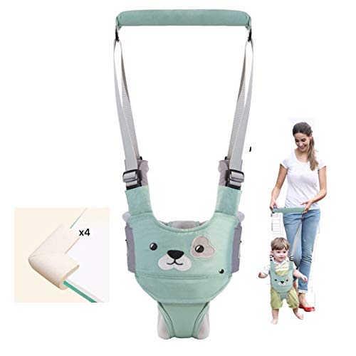 MISHAER Arnes Bebes, Ajustable Arnés de Seguridad Bebe con Hebilla de Seguridad, Transpirable Cinturón de Andador, Arnés de Bebe a Pie de Caminado Aprendizaje Chaleco ，4 parachoques de esquina gratis