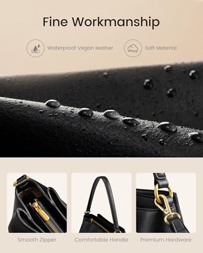 Image of LOVEVOOK Hobo Bag for Women with Three Large Compartments Waterproof Shoulder Handbags Purse for Work Shopping Travel