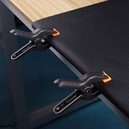 12 Pack Plastic Nylon Spring Clamps Set (6pcs 6inch and 6pcs 4.5inch), Heavy Duty Clip Clamp, Backdrop Clip, Large Clamp for Wood Working, Large Tarpaulin Market Stall Clip, Decoration, Photo Studio
