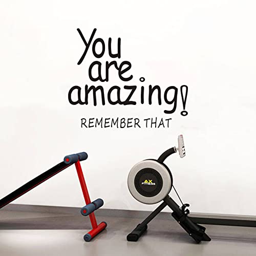Wall Stickers For Kids, Motivational Wall Decals, (Easy To Apply), Quotes Inspirational Boys Girls Toddlers Teen Men Women, Living Room Bedroom Gym Office School Classroom Nursery Playroom, Teamwork Yoga Dance Garage Positive Home Vinyl Decor Art Family Sayings Words Signs, You Are Amazing 18"X15" #TOP17