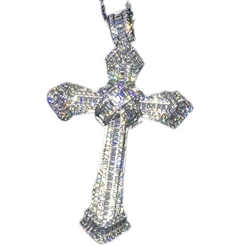 Grande croix en zircon 5A MOCHAMIK, le collier en argent idéal pour sublimer vos tenues de fête