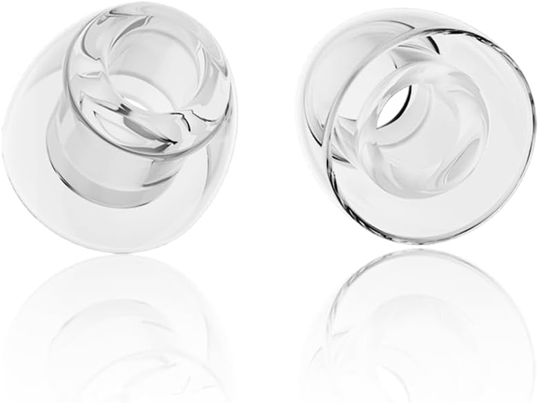 NICEHCK C04 4 Pairs Earbud Tips Soft Silicone Earbuds Replacement Tips Fit for in-Ear Headphones,Transparent Liquid Silicone Ear Tips, Earbud Replacement (SS/S/M/L, 1 Pair of Each)