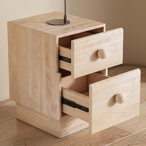 Table de chevet en bois massif meuble de rangement peu encombrant - 7