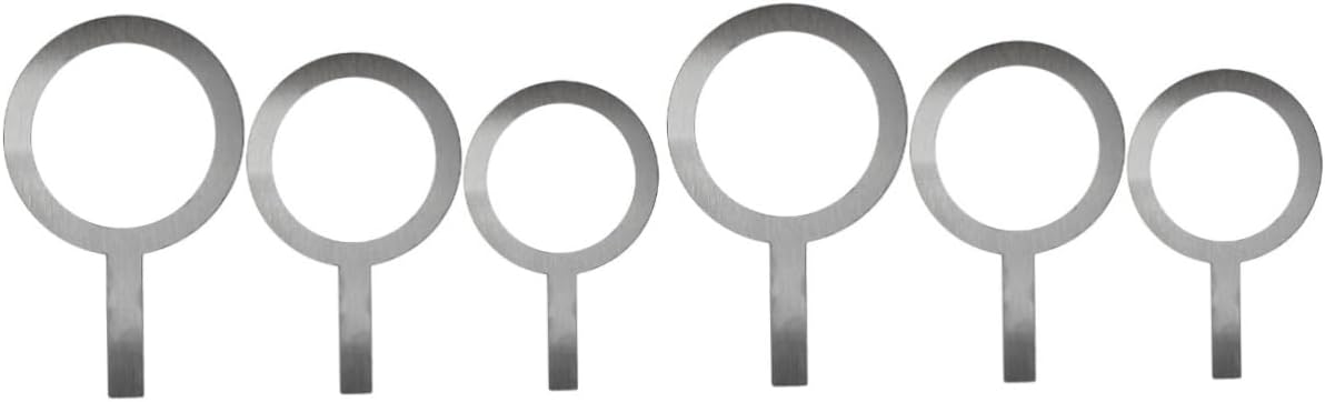 Unomor 6pcs Stainless Steel Cup Rim Cover for Baking Easy to Clean and Use for Tea Coffee and Dessert Preparation and Lightweight Design for Home and