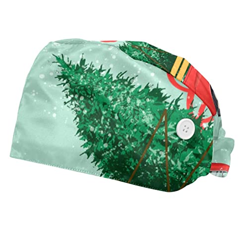 Casquette Camion Fermier de Noël unisexe pour hommes et femmes, lot de 2 couvre-chefs de travail