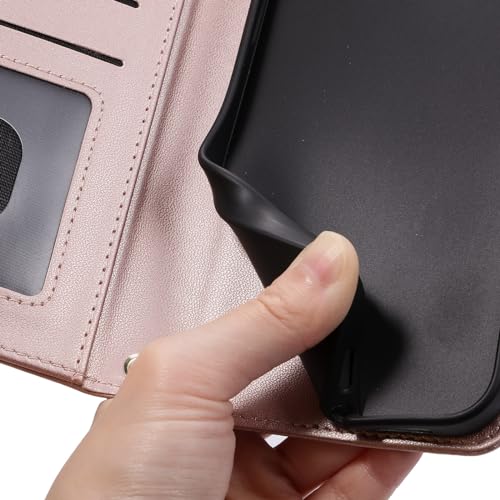 Protège écran Galaxy A52s 5G étui portefeuille rose anti-chute