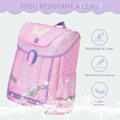 Sac école imperméable pour fille de 6 à 10 ans idéal pour le primaire - 6