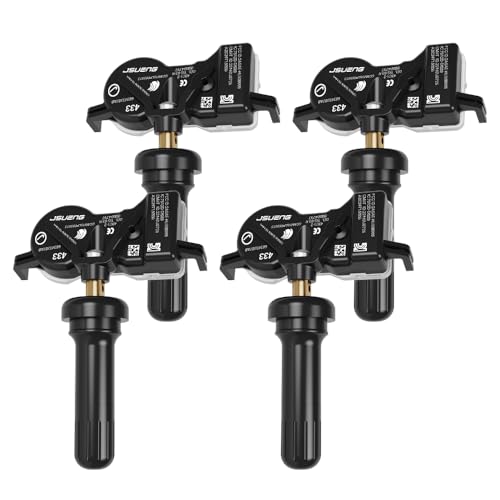 Jsueng 68313387AB Tire Pressure Monitoring System Sensor for Chrysler Pacifica Voyager Jeep Wagoneer Compass Dodge Dart Durango, Real-time TPMS Sensor Replaces 68193586AC 433MHZ 4-Pack