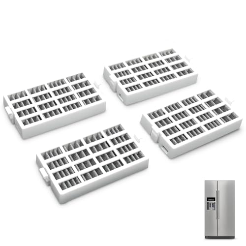WRF560SEHZ00 WRF560SEYM00 4-PACK Air Filter Replacement for Whirlpool Refrigerator WRF560SEHZ03 WRF560SEYM04 WRF560SEYM05 WRF757SDEM01 WRF757SDHZ00 WRF767SDEM01 WRF767SDHZ00 WRF767SDHZ02 WRF757SDHV00