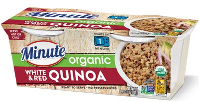 Minute Ready to Serve White & Red Quinoa Rice, 2 - 4.4 oz cups (Pack of 3)