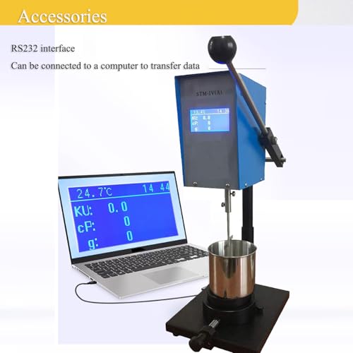 Image of Stormer Viscometer Viscosity Meter Tester Digital rotational viscometer Rotary visometer with LCD Large Screen KU Unit 40.2 to 141.0KU Accuracy 2.00% for Paint Viscosity Testing