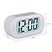Plumeet Kids Alarm Clock Large Digital LCD Travel Alarm Clocks with Snooze and Night Light - Ascending Sound and Handheld Size - Best Gift for Kids (White)