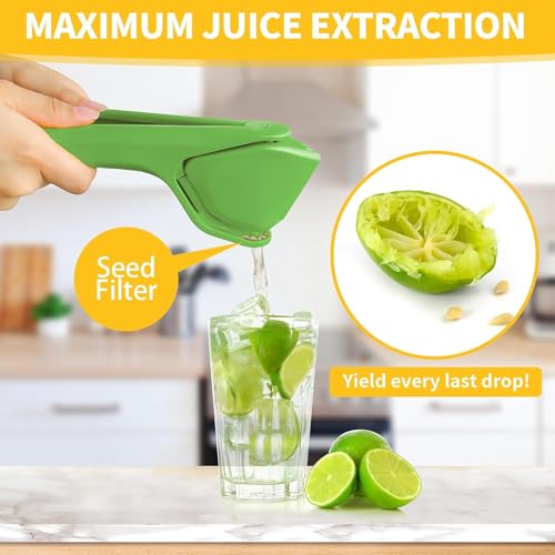 Image of WOODONICK Lemon Squeezer Citrus Juicer Citrus Squeezer That Folds Flat For Space-Saving Storage, Manual Lime squeezer Lemon Juicer Enhanced Leverage to Reduce Effort (Green)