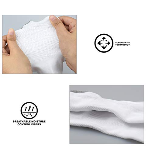 LA DEARCHUU Mens Athletic Quarter Socks, 5 Pairs Low Cut Breathable Casual Socks4