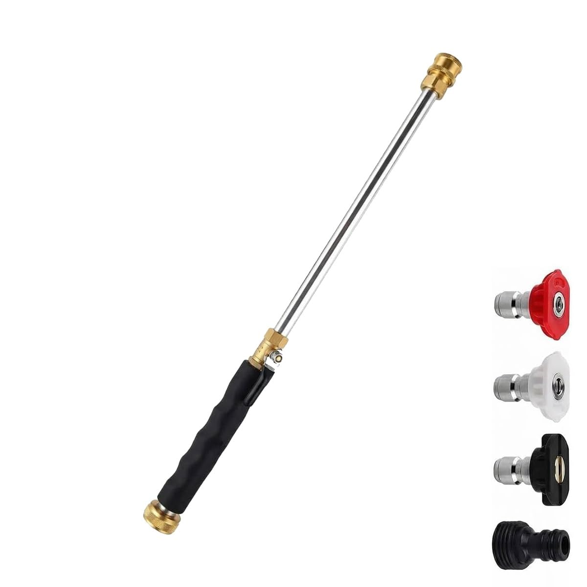Jet Nozzle Power Washer for Garden Hose, Pressure Washer Wand with Interchangeable Nozzles for Car, Patio, Driveway, Deck Cleaning(1pcs)