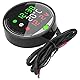 Motorrad Voltmeter Uhr Thermometer Motorad Volt Umgebungstemperaturanzeige Chronograph 9–24 V Universal LED-Spannung Digitalanzeige Spannungsmessgerät Motorrad-Modifikation
