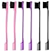 6Pack Double Sided Edge Control Hair Brush Professional Edge Control Hair Brush Comb Set, Dual-Sided Bristle Design, Pink Purple Black