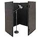 Sound Shields by Emagipsace - 7-panel Isolation Booth with 66-inch Panels and 12-inch Extension Panels for Drum and Music Practice and Recording - All Acrylic Drum Shield with Padded Sound Dampers