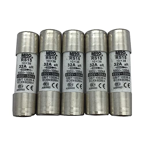 Fusibles RS15 1A à 32A aR lot de 20 cartouches 10x38 pour la protection de vos circuits électriques
