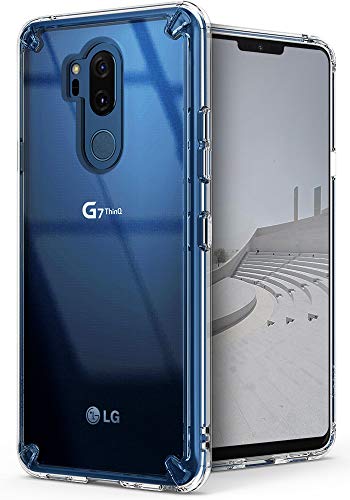 Ringke Fusion Compatible with LG G7, G7 ThinQ Case Crystal Clear PC Back Anti-Cling Dot Matrix Technology Lightweight Transparent TPU Bumper Drop Protective Cover - Clear