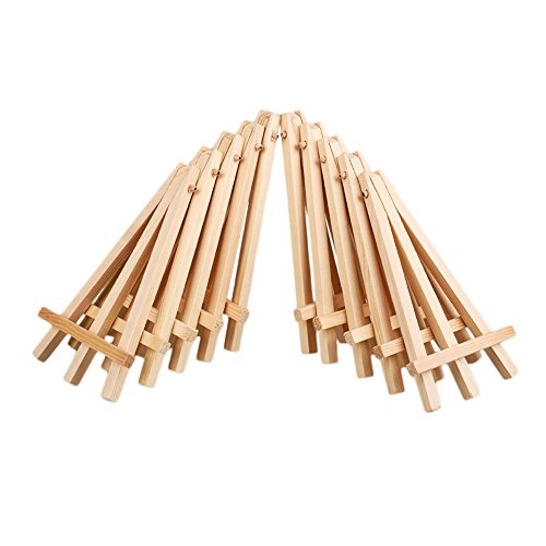 Mini Display de Borlas de Madeira Kicode para Festa e Casamento (Pacote com 10 Cavaletes)