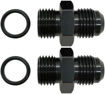 Adaptateur Carburant LokoCar Flare ORB 8AN à 6AN, Noir Anodisé - Lot De 2 - Neuf