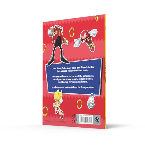 Image of Sonic The Hedgehog Sticker Activities Book: Sticker-Filled Puzzles and Activities Perfect For All Sonic Fans. It Includes 6 Pages of Stickers.