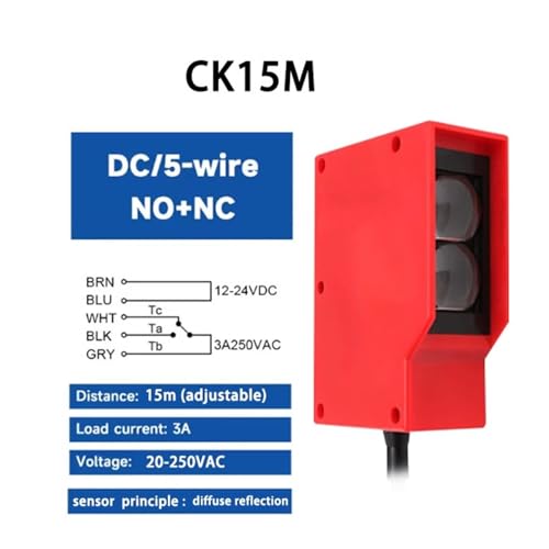 Capteur photoélectrique étanche longue portée 25m CK15M pour détection diffuse stable - 2