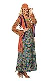  narrenkiste L3201570-44 orange Damen Hippie Kostüm lang mit Weste Gr.44