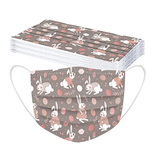 10 Stück Ostern Kinder Mundschutz Einweg mit Motiv Osterhase Bunt 3-lagig MNS Mund Nasenschutz Maske Tücher Atmungsaktiv Multifunktionstuch Schals Jungen Mädchen Ostern Mundschutz Ostern Maske Cover