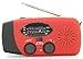 【Aivica-088】 7400mWh NOAA Weather Radio Emergency Radio Solar, Hand Crank, Type-C USB Charge AM/FM/NOAA Radio 3 LED Flashlight 2000mAh Smart Phone Charger Power Bank(Red)