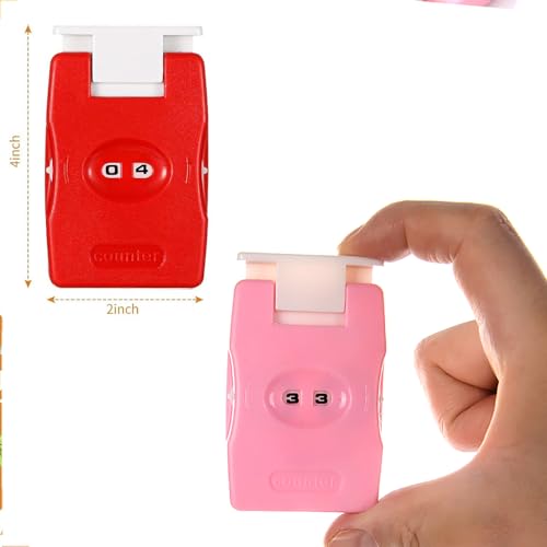 2 Pcs Knitting Counter, Knitting Stitch Counter Stitch Marker Row Counter Stitch Needle Marking Tool Crochet Stitch Counter Knitting Stitch Counter Plastic Knit Stitch Counter for Home DIY Craft