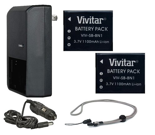 Batterie Fujifilm X-S1 chargeur voiture AC DC et sangle de cou pour appareil photo