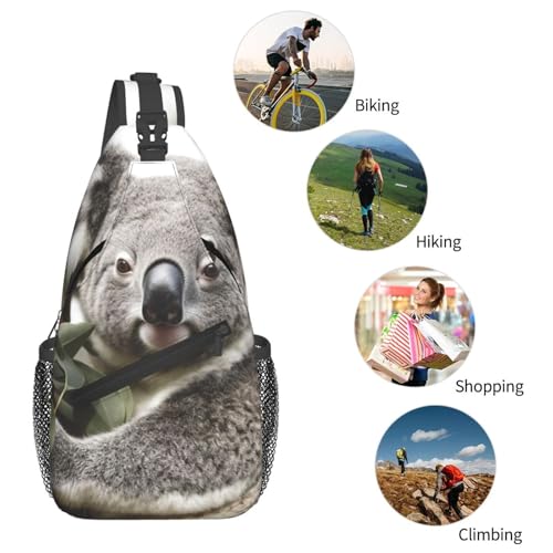 Bolso cruzado Koala para hombres y mujeres negro miniatura 6