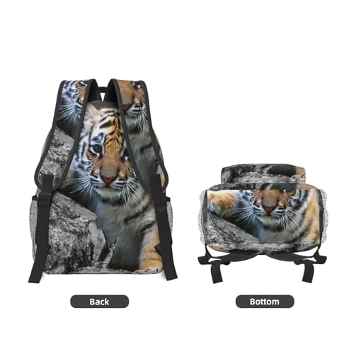 Sac à dos ordinateur portable EdWal tigre mignon Noir taille unique