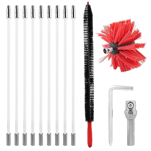 Serveyou Air Duct Cleaning Tools,HVAC Duct Cleaning Kit,Dryer Vent Cleaner,Chimney