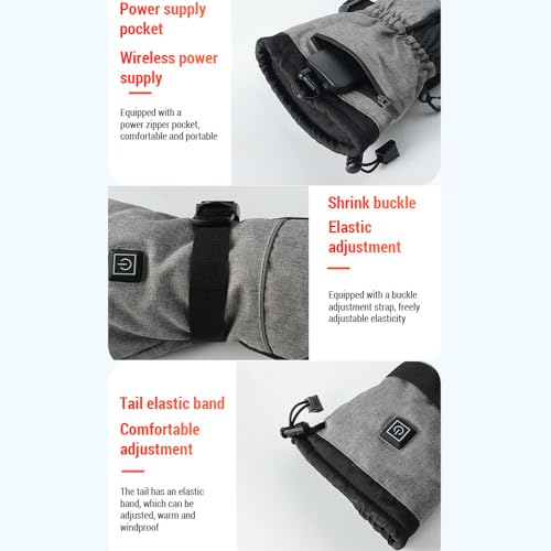 Tomshin aquecidas elétricas de inverno impermeáveis com 3 níveis de aquecimento para esportes ao ar