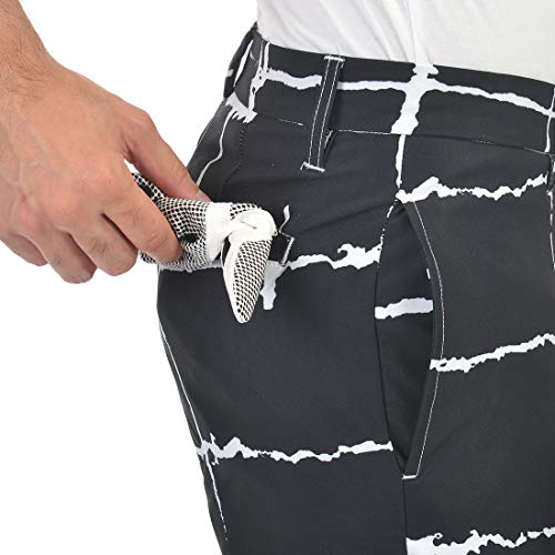 Men's Golf Pants Plaid Tapered Stretch Khaki Tech Relaxed Fit Checkered Size 40 Stripe #TOP4