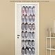 CHICIRIS Schuh-Organizer über der Tür, 24 Taschen, Hängender Schuh-Organizer, Sichtbares Schuhregal für die Aufbewahrung von Türschränken, 66,1 X 18,9 Zoll (Braun-Beige-Rand)