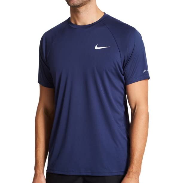 Nike Essential Men's Short-Sleeve Hydroguard Swim Dri-Fit Shirt XL Navy - Main Image