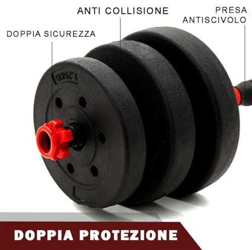 Owiji Set Manubri Palestra Regolabili Componibili Fitness Casa Multifunzione Allenamento Completo 10 Kg Adatto Uomini Donne Allenamento Palestra Completo Versatile - 3
